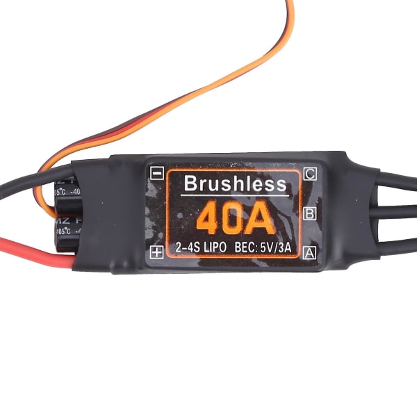 40A børsteløs ESC hastighedsregulator med 5V/3A BEC-udgang til RC dronefly