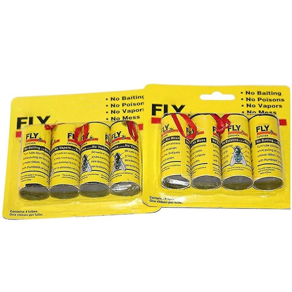 24 ruller klæbrig fluepapir - eliminer fluer insektfælde, fanger og myggedræber, hjemmelimpapir