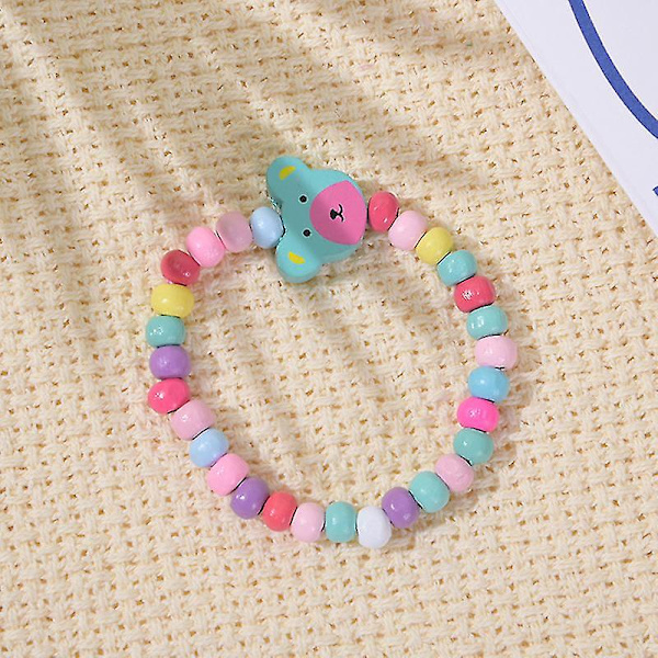 12 st/förpackning Cartoon Kids Träpärlor Färg Armband Flicka Födelsedagsfest Favoriter