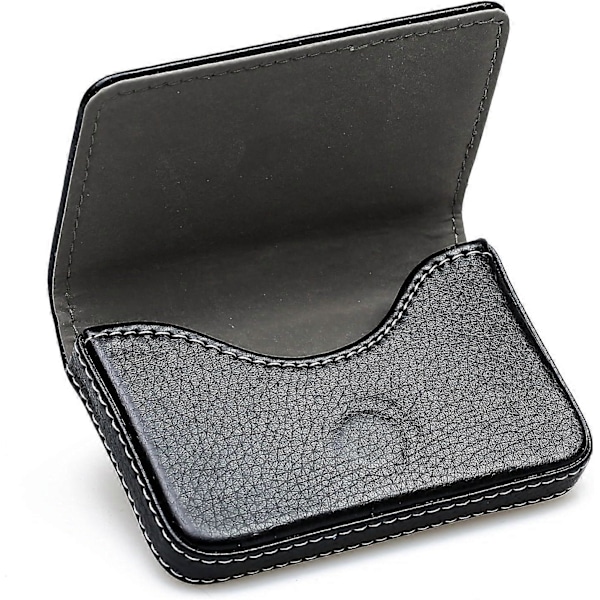 RFID-blockerplånbok - Minimalistisk Läder Plånbok för Kreditkort - Svart