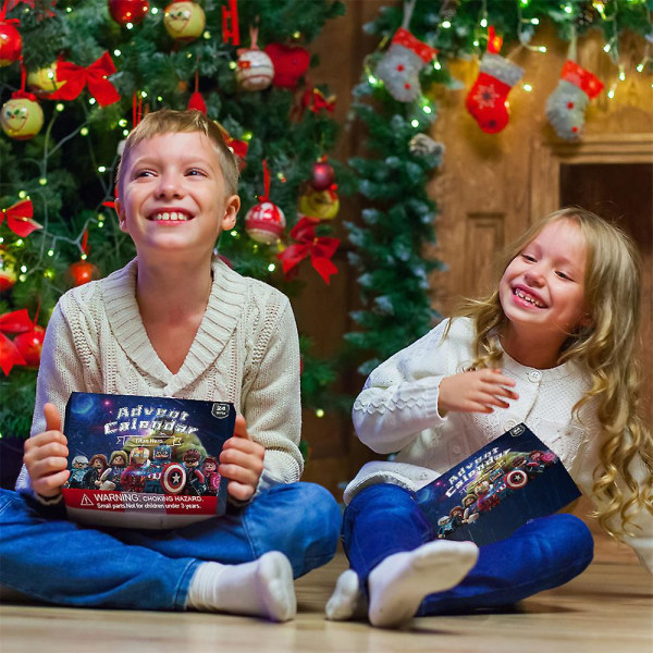 24 dagers juleadventskalender Nedtelling Avengers Toy Superhelt Barn Barn Julegave