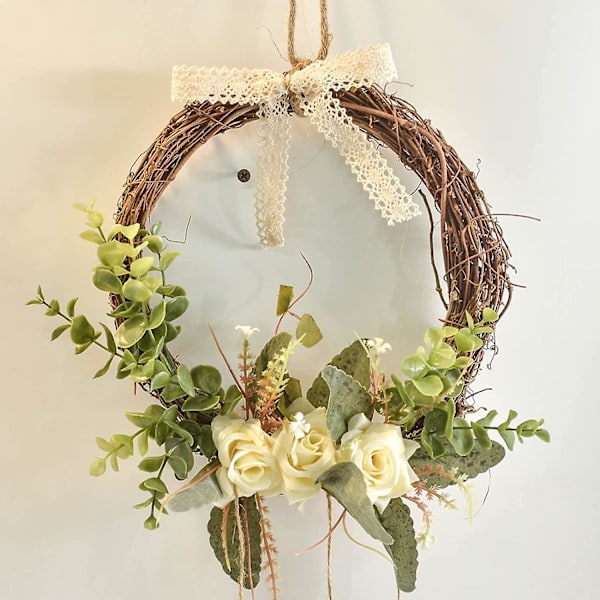 3 stycken Retro Julkrans Rattan Krans för DIY Kransar Vinranka Krans Julkrans för Halloween, Bröllopsfest Dekorationer
