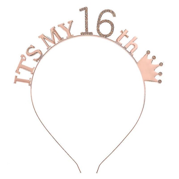 2 kpl Syntymäpäiväjuhlatyttöjen Tiara Crown -päänauhat Syntymäpäivän päänauhat 16 18 Syntymäpäiväjuhlanauhat