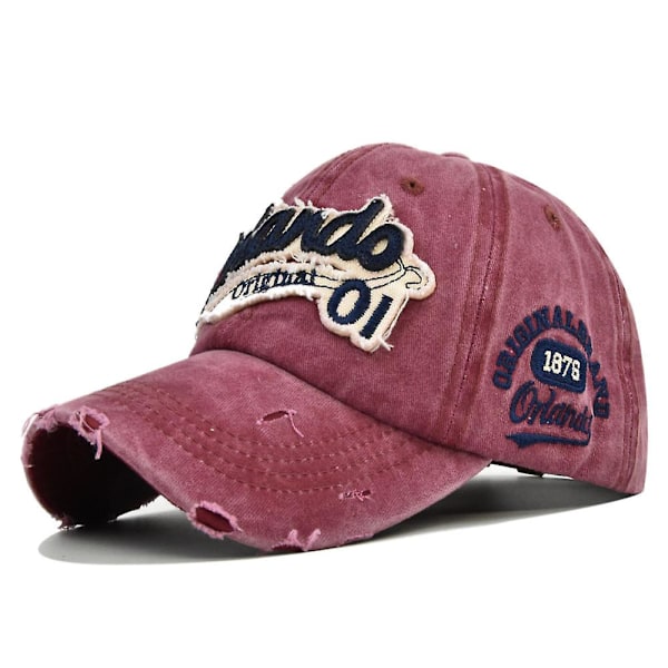 Tvättat basebollkeps vår och sommar ny hatt 3d broderi bokstäver basebollkeps män och kvinnor retro keps