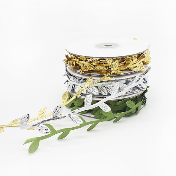 WABJTAMLeaves Blad Bånd Trim Reb - til Garland DIY Håndværk og Fest Bryllup Hjem Dekorationer