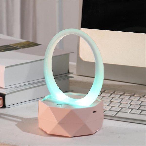 Trådlös Bluetooth högtalare kreativ present födelsedagspresent smart färgglad atmosfär högtalare nattlampa sänglampa（Vit）
