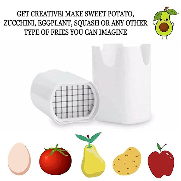1 st potatisskärare för pommes frites, naturlig skärning, snabb skivare, grönsaksskärare, potatisskärare, matskärare, grönsaksskärare, grönsakshackare