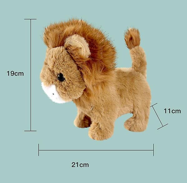 Gulbrun lejon plyschdocka (18 cm)