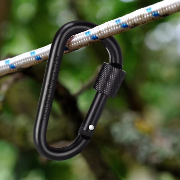 4 stk. Heavy Duty Spring Snap Hook Lille Bjergbestigning Spænde D-ringe Klips Hæklet Klatring Karabiner Nøglering Klips Aluminium Legering Klatring (7,5 * 4 cm)