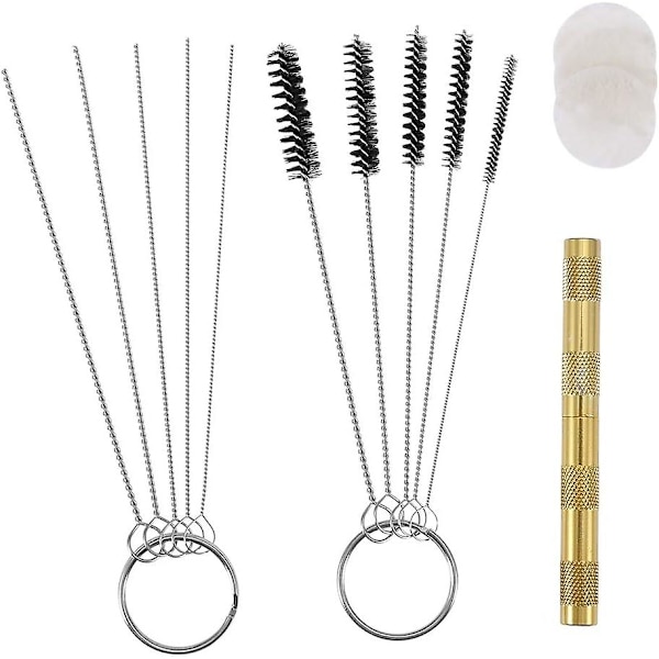 Airbrush Rengöringspotte - Hållare Färgburk Flaska Rengöringsnål Munstycke Borste Set
