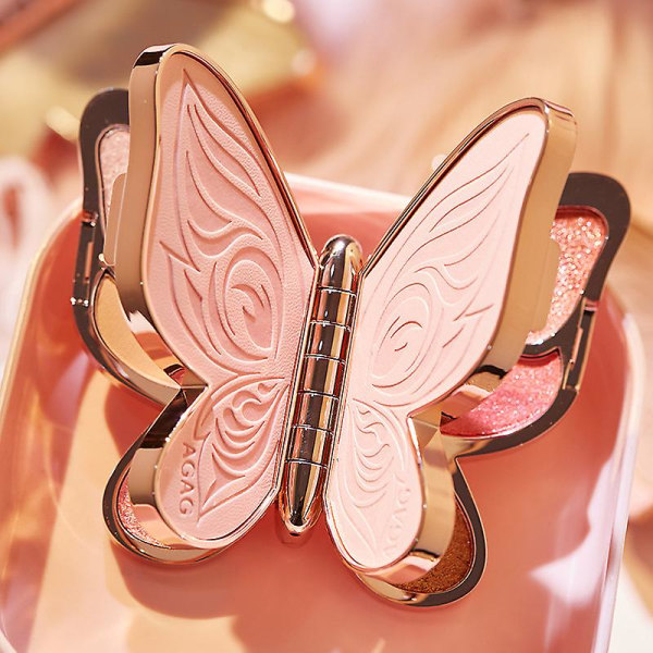 Øyenskygge Glitrende Butterfly Øyenskyggepalett - 6 livlige farger for en nydelig look（Style1）
