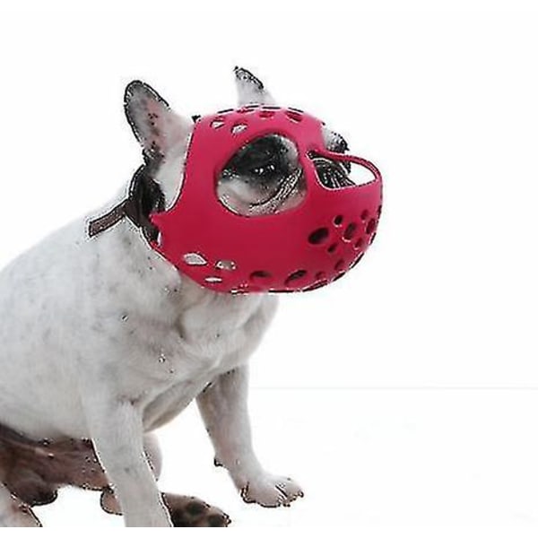 Short Snout Dog Muzzle,soft Silicone Adjustable Breathable Bulldog Muzzle For French Bulldog Shih Tzu And Pug For Biting Chewing Training