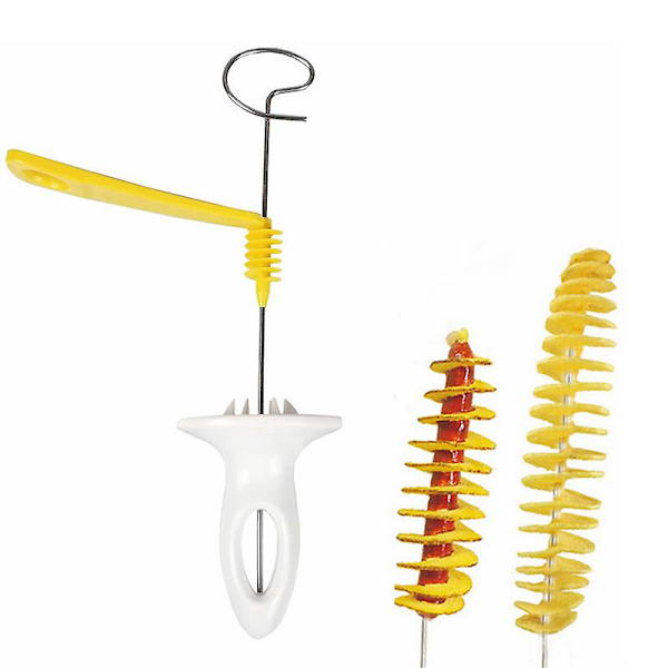 3-Strängs Rotations Potatis Skärare Spiral Skärare Vridet Potatis Skiv Skärare Spiral Potatis Tornado Chips Tillverkning Verktyg Köksredskap