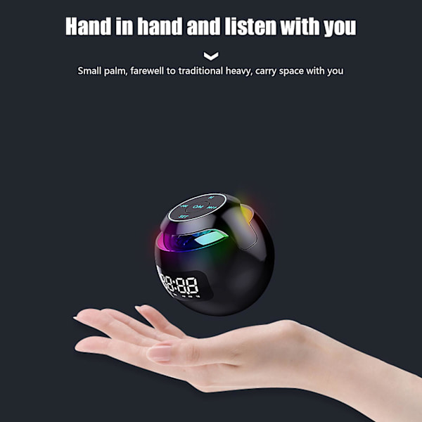Bluetooth-väckarklocka Audio Trådlös Bluetooth-högtalare Bärbar Mini Dubbel Alarm
