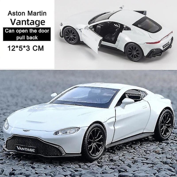 1:36 Aston Martin Vantage Juleleke Diecast Miniatyrlegering Bilmodell Metall Kjøretøy Barn Bursdagsgave Voksen F192