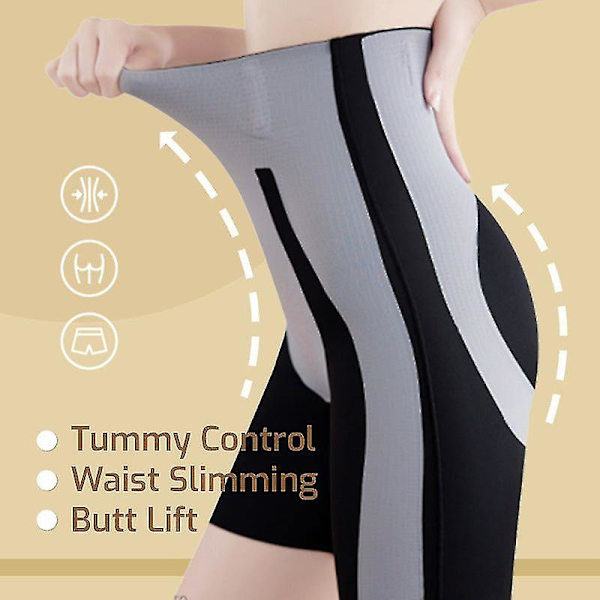 Dam Seamless Högmidjade Postpartum Hip Lift Formande Kalsonger, Slankare Underkläder, Korsett Kroppsskulpterande Byxor (XL för 60-70 Kg, Svart)