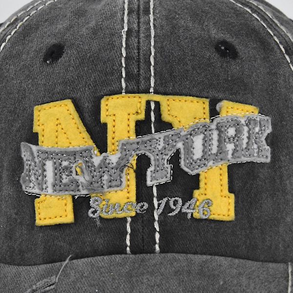 Uusi kolmiulotteinen kirjonta baseball-lippis Newyork Retro Kirjonta huippulippis Pesty ja tehty vanha aurinkolippalakki