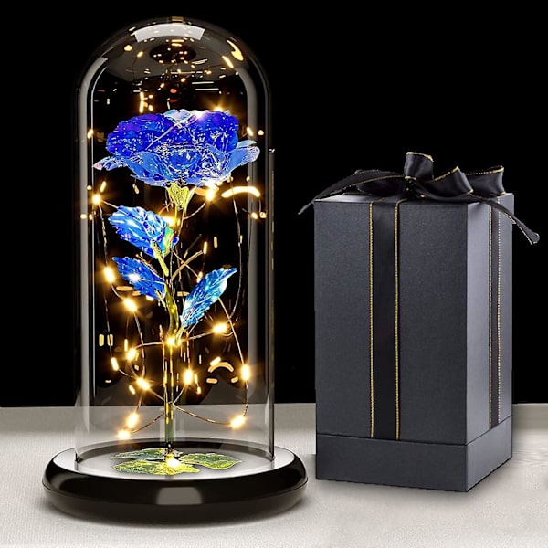 Galaxyros för henne, upplyst ros, konstgjord blomma present till mamma fru dotter, Thanksgiving, bröllop, födelsedag, årsdag, julklapp