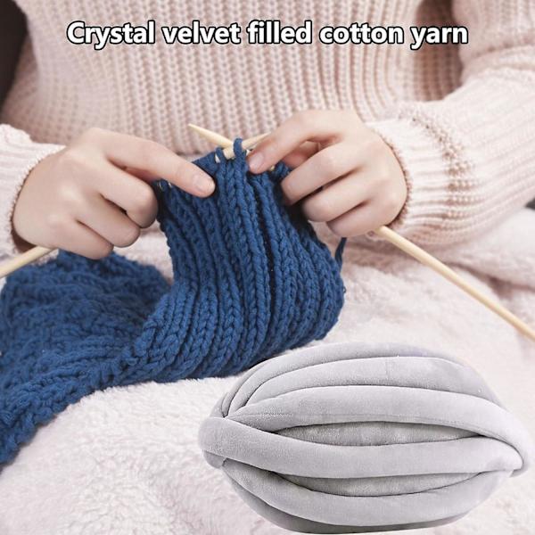 DIY Chunky Knit Garn - Andningsbara ihåliga fibrer för mössor, tröjor, filtar, mattor, husdjursbäddar, halsdukar | Kreativa gåvor | Material för konst och hantverk