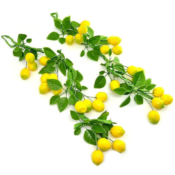 2-pack konstgjorda citronträd i plast