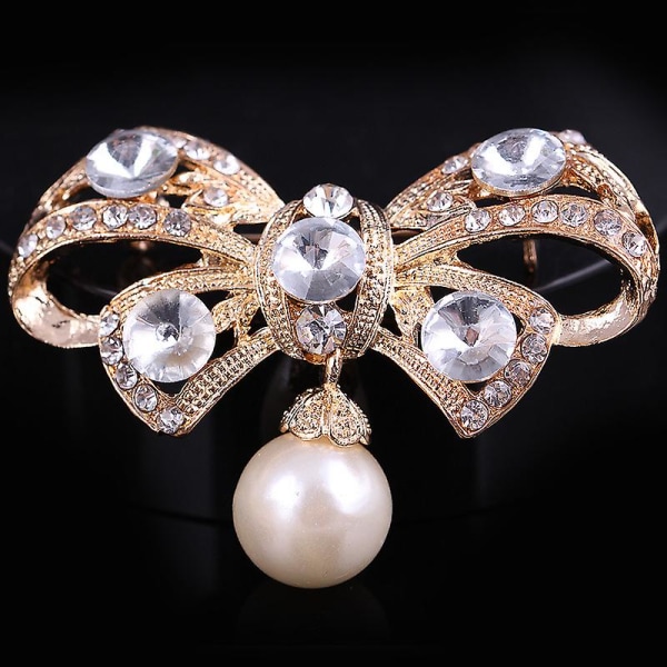 Brochenåle til kvinder Vintage smykker med rhinestone krystal og kunstperle til bryllupsgave Forskellige former reversnåle tilbehør til sweatersjal