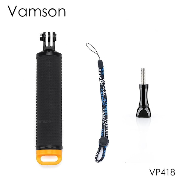 Vamson kelluva kädensija Go Pro Hero 10 9 8 7 6 5 Blackille, vedenpitävä kelluke, kelluva tanko Dji Osmo Actionille, Xiaomi Yi 4k:lle（VP418）