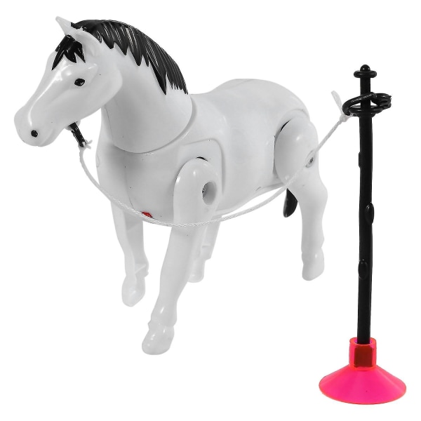Plast elektrisk hest rundt haug Sirkel leketøy Elektrisk plast tegneserie hesteleker rundt haug