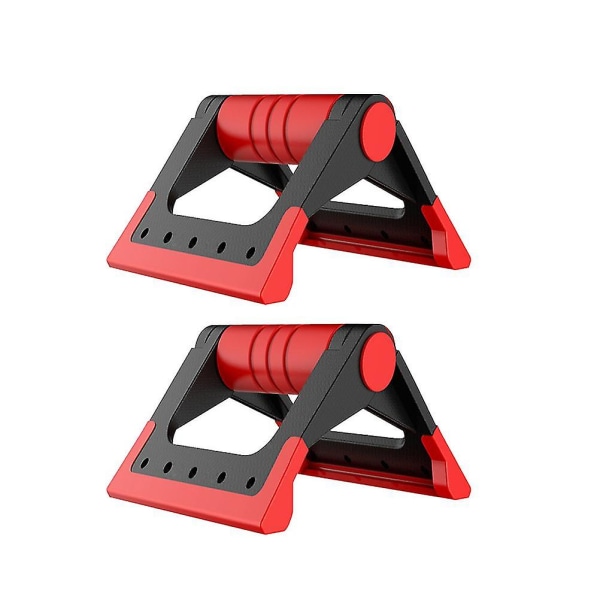 1 par sammenleggbar push-up brakett Hjemmebruk Fitness push-ups Stativ push-up stativ treningsutstyr (rød) (16x13,6x13 cm, rød)