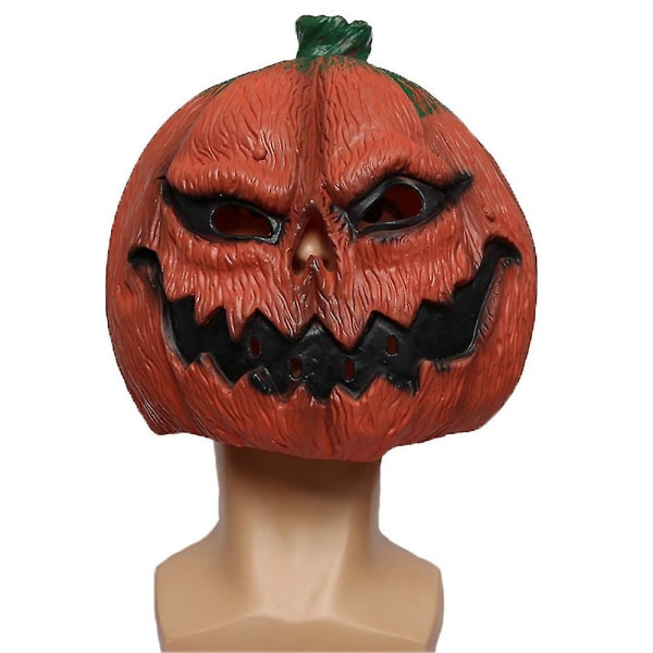 Uhyggelig græskar maske Halloween Horror Latex fuld hovedmaske Fest fugleskræmsel Fancy Dress Up Dekoration Kostume rekvisitter