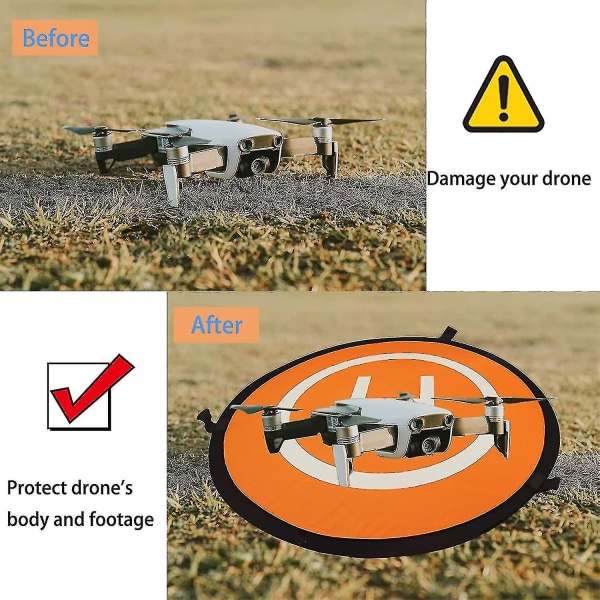Dronelandingsplader, Universal Landing Pad Luminous Foldable Helipad Til Dji Dobbeltsidet Drone Launch Mat Vandtæt Stcyv