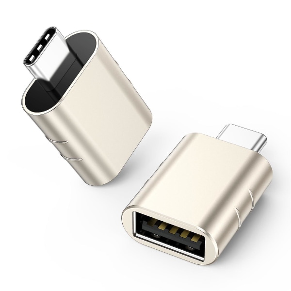 4-paks USB-c til usb 3.0-adapter Type-c til USB-hunadapter for Macbook Pro/air (champagne)