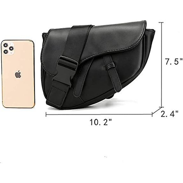 Sling Bag Fashion Sadeltaske Læder Crossbody Rygsæk Daypack til Mænd & Kvinder