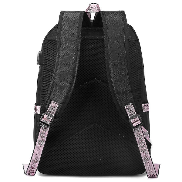 Duomi Rainbow Friend Oxford kangaskassi koululaukku Backpack_e (vaaleanpunainen)