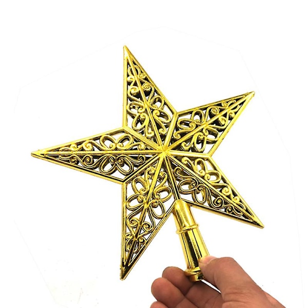 Glitter Julgranstopp Julgranstopp Utomhus Inomhus Flerfärgad 20 Cm Toppstjärna