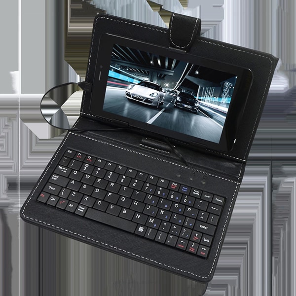 Langallinen näppäimistö Tablet-tietokoneen cover 7–10,1 tuuman tabletin cover näppäimistöllä, sopii useille Android-tableteille