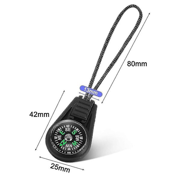 Mini Kompass för Överlevnad, 10-pack