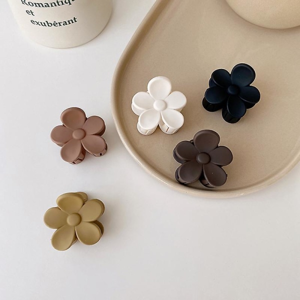 Hårklämma Blomma Mini Hårkäke Klämma Halkskydd Spännen Hårnålar, set om 5 st