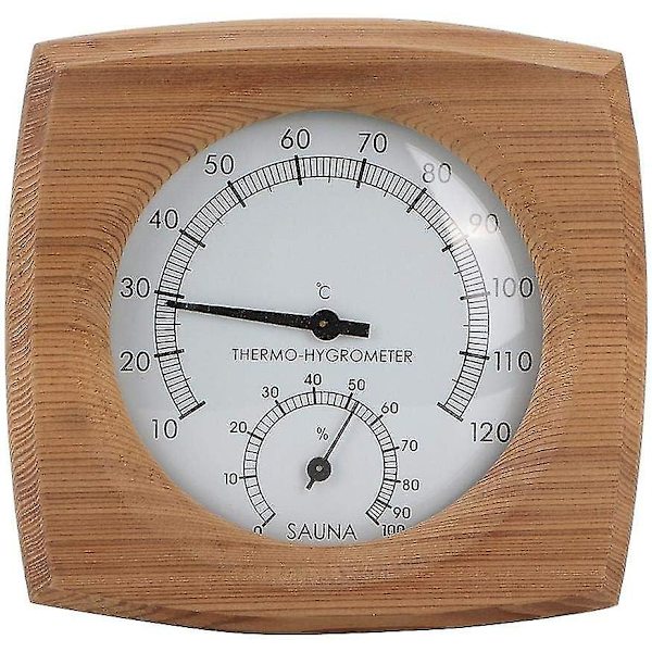 1 st bastu temperatur cederträ termometer hygrometer termohygrometer bastu tillbehör