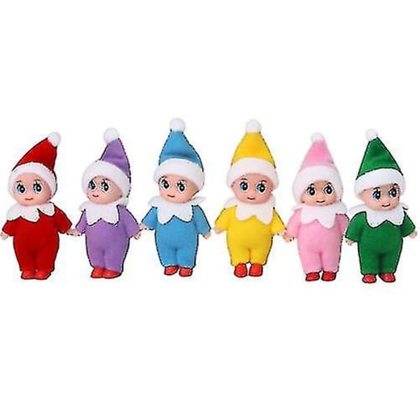 Juletræ Elf Dukke Hjem Oranment Børn Baby På Hylden Elf Legetøj Gift_e（gul）