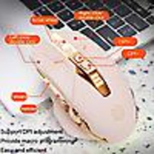 W8 Trådlös Speltyst Mus USB E-sport Makrodefinition Luminous Notebook Desktop Dator Universal