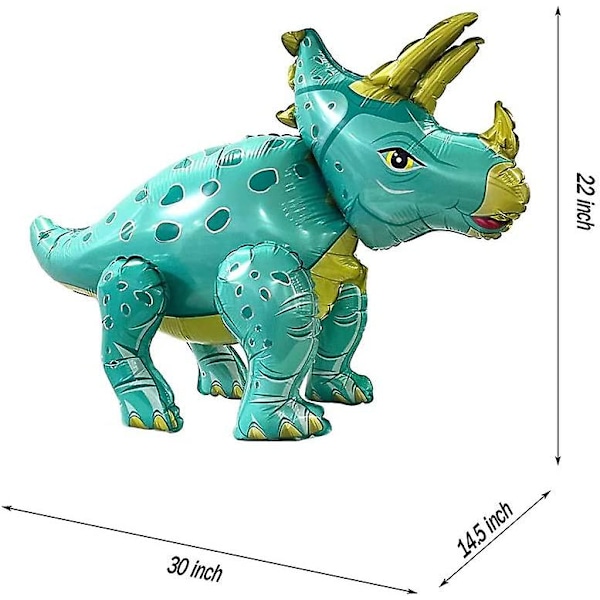4-pack Jätte Dinosaur Ballonger För Födelsedagsfest Dekorationer, Söta Självstående Dino Aluminiumfolie Ballonger, Uppblåsbara Djur Ballonger För Barn Och