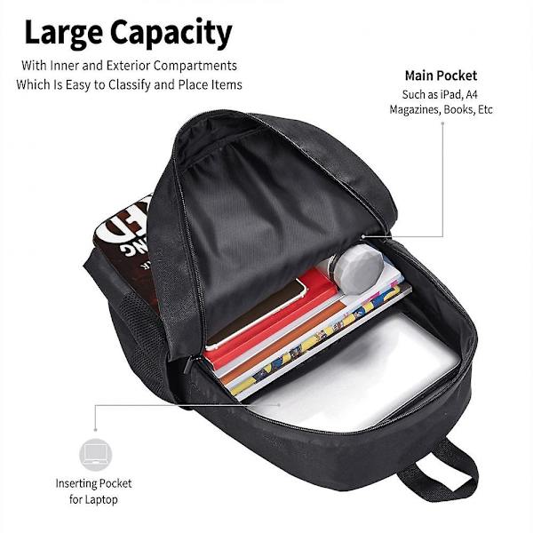 Ungdom Metamorfose Turning Red Student Bag, Animasjonsryggsekk Tredelt Sett, Måltidspose Blyantpose Ryggsekk（Tredelt Sett，2）