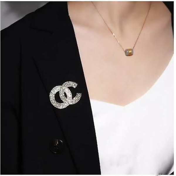 WABJTAM Klassisk full diamant brosch dam lyx sjal spänne temperament elegant kläder accessoarer