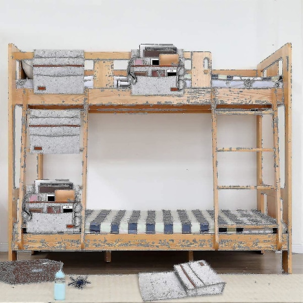 Bedside Caddy, Filt Bedside Opbevaring Organizer Hjem Madras Sofa Bord Skab Seng Caddy Opbevaring
