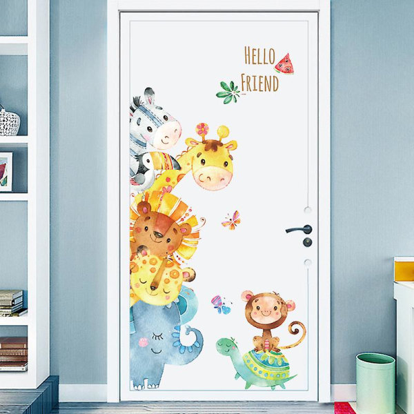 Cute Jungle Animals DIY Wall Sticker Mural Home Decor Kids Room Nursery Decal