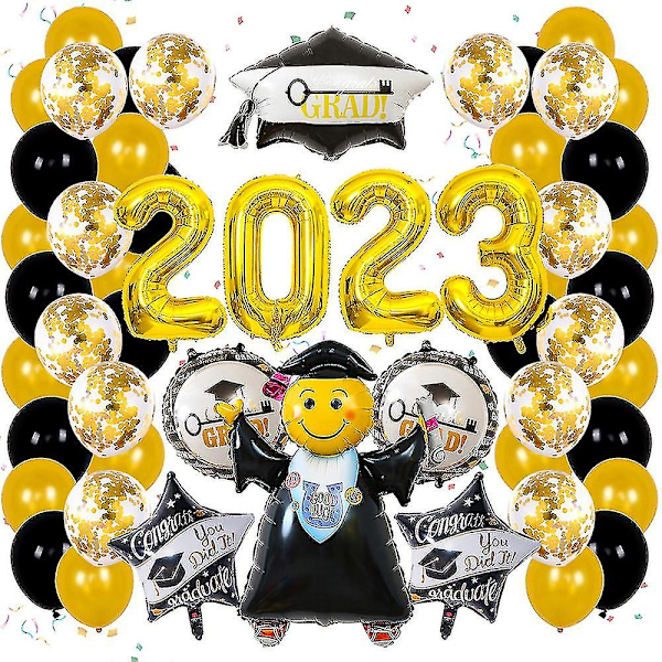 2023 Ph.d Examen Fest Dekoration Festtillbehör Latexballonger Folieballonger Kits Bahz6079