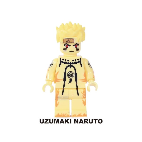 Naruto Uzumaki samlet minifigur børnebyggeklodslegetøj 8 stk