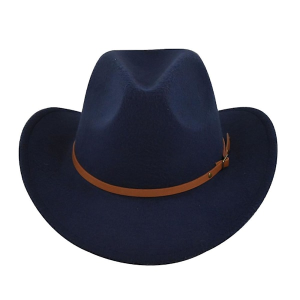 Filt Hat Retro Imitation Fårehat Cowboy Hat Bælte Uld Hat National Hood Retro Jazz Hat