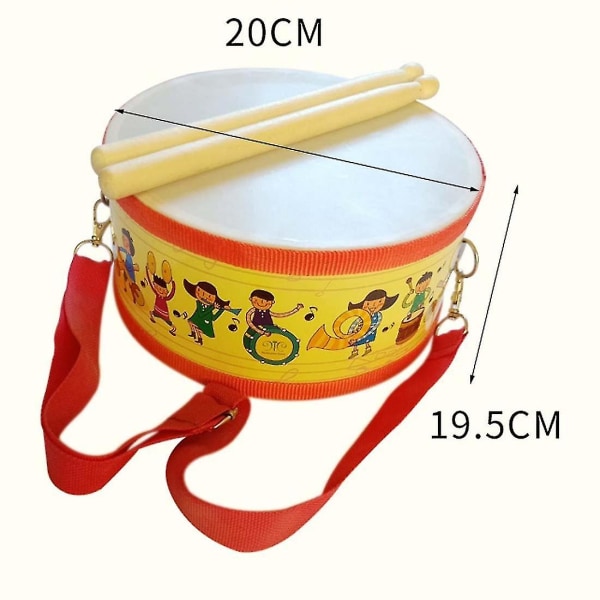 Trumleksak för barn Set med bärrem för barn och småbarn Musikslagverksinstrument Träningsleksak