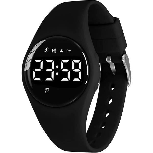 Watch, Watch Digital Sport Fitness Tracker, Med Alarm/kronograf/vattentät För Pojke Flicka Present 5-18 år (svart)